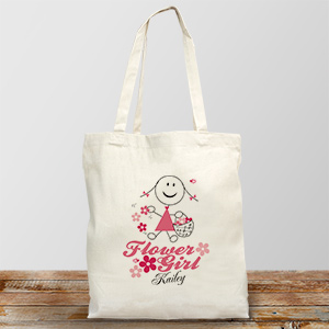 Personalized Flower Girl Tote Bag | Personalized Flower Girl Bags