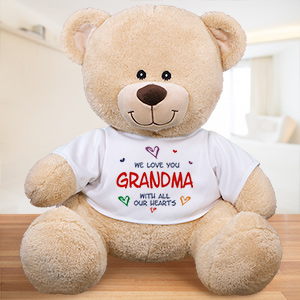 Personalized All Our Hearts Teddy Bear | Grandma Gifts