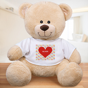 Personalized Red Heart Kids Bear | Valentine Day Teddy Bears