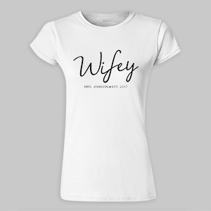 Personalized Wifey Womens T-Shirt 917627X