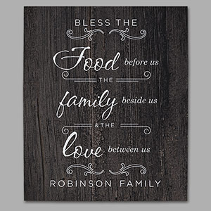 Bless Us Personalized Wall Canvas 9196396