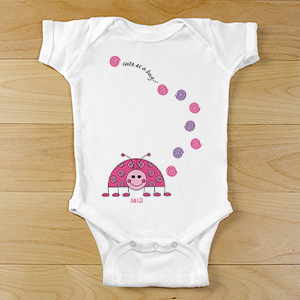 Personalized Ladybug Baby Bodysuit | Customized Baby Gifts