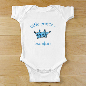 Little Prince Personalized Baby Bodysuit | Prince Baby Personalized Bodysuit