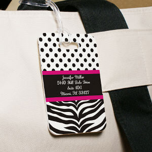 Personalized Zebra Luggage Tag 4160344