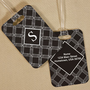 Personalized Geometric Squares Bag Tag 4167844