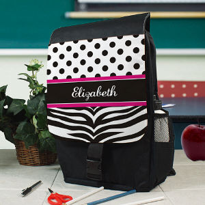 Personalized Zebra Print Backpack U594362