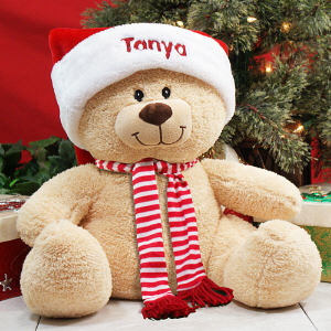 Embroidered Sherman Holiday Teddy Bear 836983B17