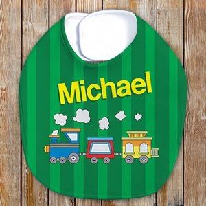 Personalized Choo Choo Train Baby Bib | Customized Baby Gifts