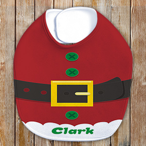 Personalized Santa Suit Baby Bib | Personalized Baby Bib