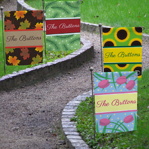 Personalized All Seasons Garden Flag Set | Personalized Garden Flags