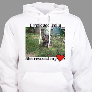 Personalized Rescued Pet Photo Hooded Sweatshirt H56612X