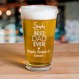 Engraved Simply the Best Beer Glass | Personalized Barware Gifts