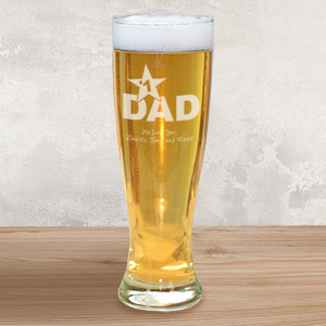 Engraved Pilsner Glass for Dad L285641