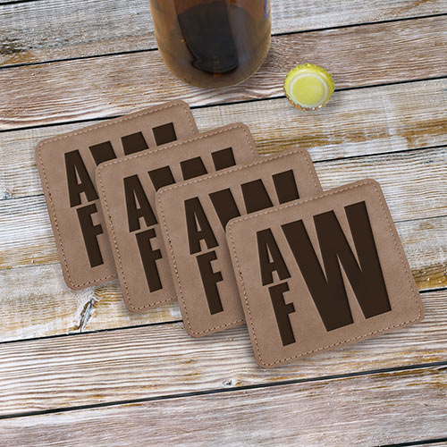 Couple’s Initials Coaster Set | Personalized Couple Gifts