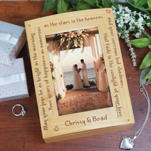 Old Wedding Blessing Photo Keepsake Box | Personalized Keepsake Box