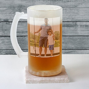 Photo Frosted Glass Stein | Valentine's Day Mugs