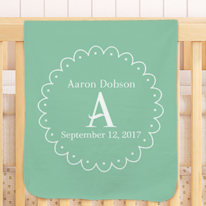 Personalized Baby Initial Blanket | Personalized Blankets