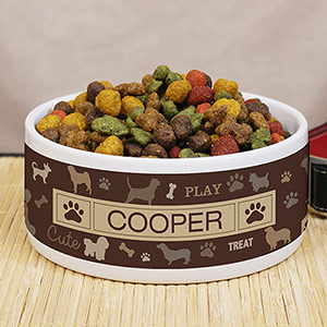 Personalized All Breeds Pet Bowl U991014