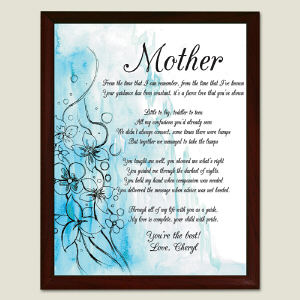 Personalized To My Mother Printed Plaque 459375