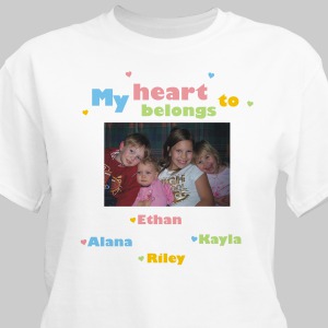 My Heart Personalized Photo T-Shirt | Personalized T-shirts