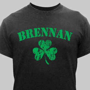 Personalized Irish Shamrock T-Shirt | Personalized Gifts