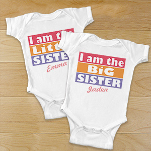 I'm The Sister Personalized Infant Bodysuit | Sister Personalized Bodysuit