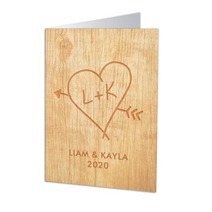 Personalized Carved Initial Cards | Personalized Valentine’s Day Cards