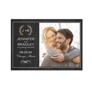 Personalized Wreath Photo Save the Date 11039810X