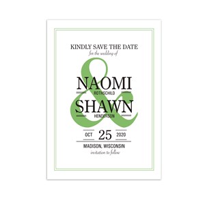 Personalized Ampersand Save the Date 11040110X