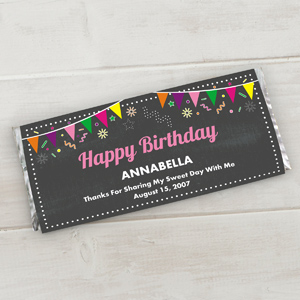 Personalized Chalkboard Birthday Candy Wrappers 11052315X