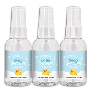 Personalized Baby Shower Rubber Duck Hand Sanitizer Spray Bottle