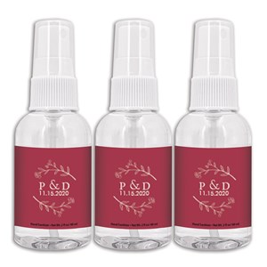 Personalized Wedding Branches Hand Sanitizer Spray Bottle