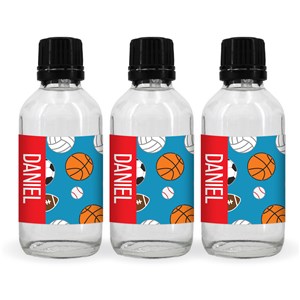 Personalized Sport Ball Pattern and Name Hand Sanitizer Bottle