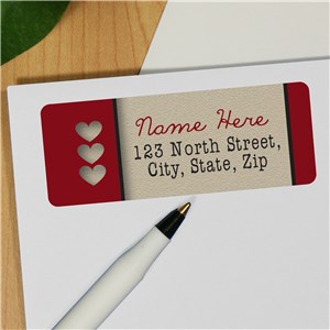 Personalized Hearts Address Labels 172740X