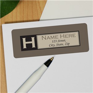 Personalized Initial Address Labels 172820X