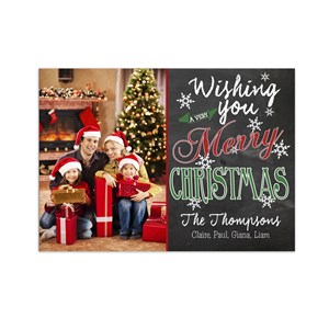 Chalkboard Wishes  Photo Holiday Cards | Personalized Christmas Cards