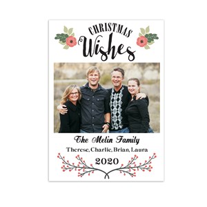 Christmas Wishes Photo Holiday Cards | Personalized Christmas Cards