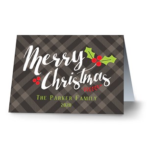 Classic Plaid Personalized Christmas Cards | Personalized Holiday Cards