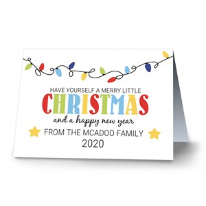 Merry Little Christmas Personalized Greeting Cards | Personalized Holiday Cards