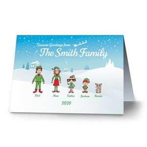 Holiday Character Personalized Christmas Cards-Folded | Personalized Christmas Cards