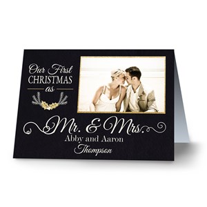 Our First Christmas as Mr. and Mrs. Holiday Cards | Personalized Christmas Cards