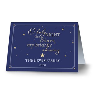 O Holy Night Personalized Christmas Card | Personalized Holiday Cards