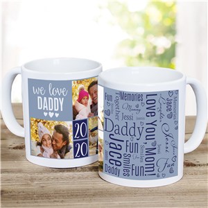 Personalized We Love You Word-Art Photo Mug | Personalized Mugs