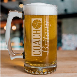 Personalized Sport Glass Mug | Personalized Coach Gifts