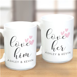 Personalized Mugs Set | His and Hers Gifts For Valentines