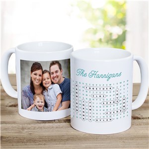 Personalized Word Search Mug | Photo Mug With Word Search