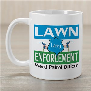 Lawn Enforcement Ceramic Coffee Mug | Customizable Coffee Mugs