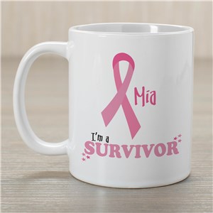 I'm A Survivor - Breast Cancer Awareness Personalized Coffee Mug