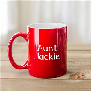 You Are Loved Two-Sided Personalized Aunt Two-Toned Coffee Mug | Personalized Aunt Gifts