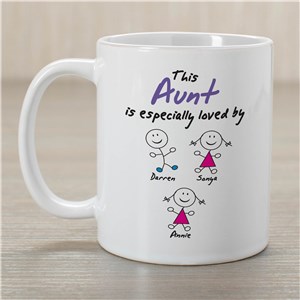 Personalized Especially Loved By Coffee Mug | Customizable Aunt Gifts